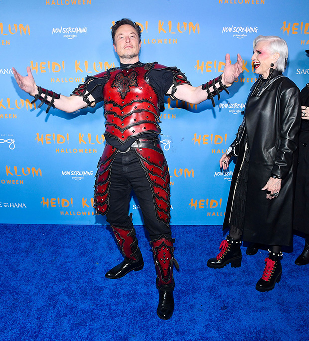 Elon Musk's BIG RED Halloween Costume gets VILIFIED! MUST SEE PHOTOS  (inside)