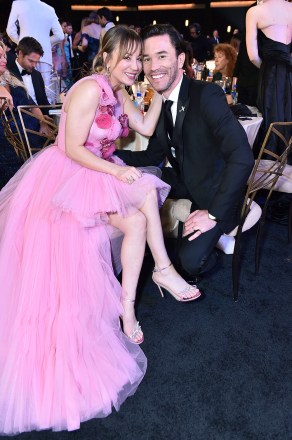 Kaley Cuoco (left) and Tom Pelfrey (74th Annual Emmy Awards, Microsoft Theater, Los Angeles) 74th Annual Emmy Awards - Backstage and Audience, Los Angeles, USA - September 12, 2022