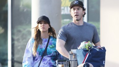 Kaley Cuoco Shows Off Baby Bump In Tie-Dye Shirt While Grocery Shopping With BF Tom Pelphrey