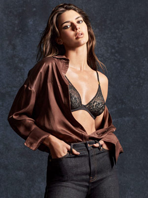 Kendall Jenner Slays In Lace Bra & Jeans For Sexy Campaign: Photos