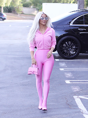 Kim Kardashian Rocks Pink SKIMS Bralette In Holiday Launch: Photos