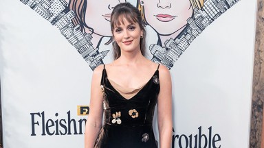 Leighton Meester Stuns In Plunging Velvet Dress As She Cozies Up To Adam Brody In Rare Red Carpet Appearance