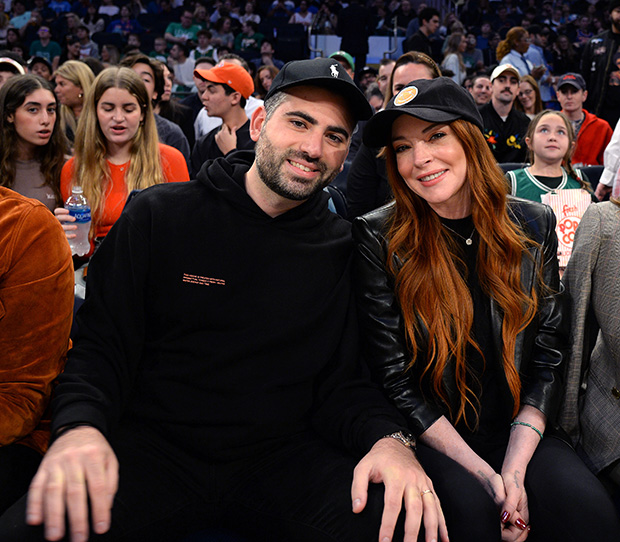 Lindsay Lohan & Husband Bader Shammas Attend Knicks Game Together –  Hollywood Life