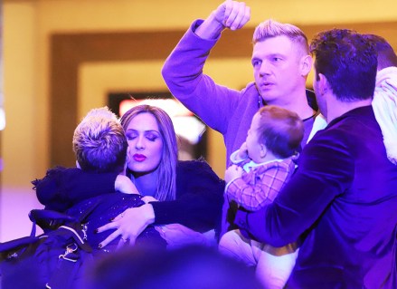Nick Carter and sister Angel try to embrace the holiday at the event with Lance Bass and his family after the loss of brother Aaron Carter.  They all gathered together for a CBS Holiday show with Gloria Estefan and other performers at The Grove.  20 Nov 2022 Pictured: Angel Carter and Nick Cater.  Photo credit: APEX / MEGA TheMegaAgency.com +1 888 505 6342 (Mega Agency TagID: MEGA919754_008.jpg) [Photo via Mega Agency]