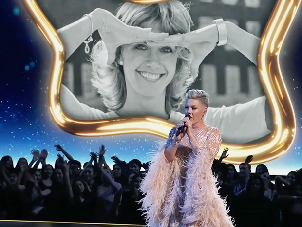 Pink's Olivia Newton-John Tribute Performance At AMAs: Watch