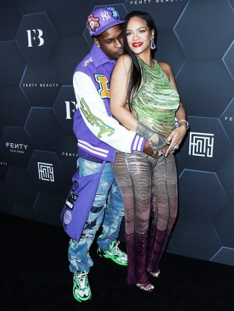 (FILE) Rihanna Gives Birth To First Baby with A$AP Rocky. Rihanna and A$AP Rocky officially welcomed their first child together on May 13, multiple outlets have confirmed. The singer has reportedly given birth to a baby boy in Los Angeles. HOLLYWOOD, LOS ANGELES, CALIFORNIA, USA - FEBRUARY 11: American rapper A$AP Rocky (ASAP Rocky, Rakim Athelaston Mayers) and pregnant girlfriend/Barbadian singer Rihanna (Robyn Rihanna Fenty NH) wearing The Attico arrive at the Fenty Beauty And Fenty Skin Celebration Hosted By Rihanna held at Goya Studios on February 11, 2022 in Hollywood, Los Angeles, California, United States. (Photo by Xavier Collin/Image Press Agency) Pictured: A$AP Rocky,ASAP Rocky,Rakim Athelaston Mayers,Rihanna,Robyn Rihanna Fenty NH Rakim Athelaston Mayers
Ref: SPL5311735 190522 NON-EXCLUSIVE
Picture by: Xavier Collin/Image Press Agency/Splash News / SplashNews.com Splash News and Pictures
USA: +1 310-525-5808
London: +44 (0)20 8126 1009
Berlin: +49 175 3764 166
photodesk@splashnews.com World Rights, No Italy Rights