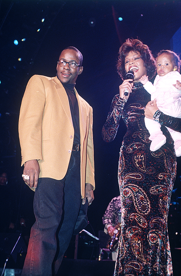 Bpobby Brown, Whitney Houston, and and Bobbi Kristina Brown