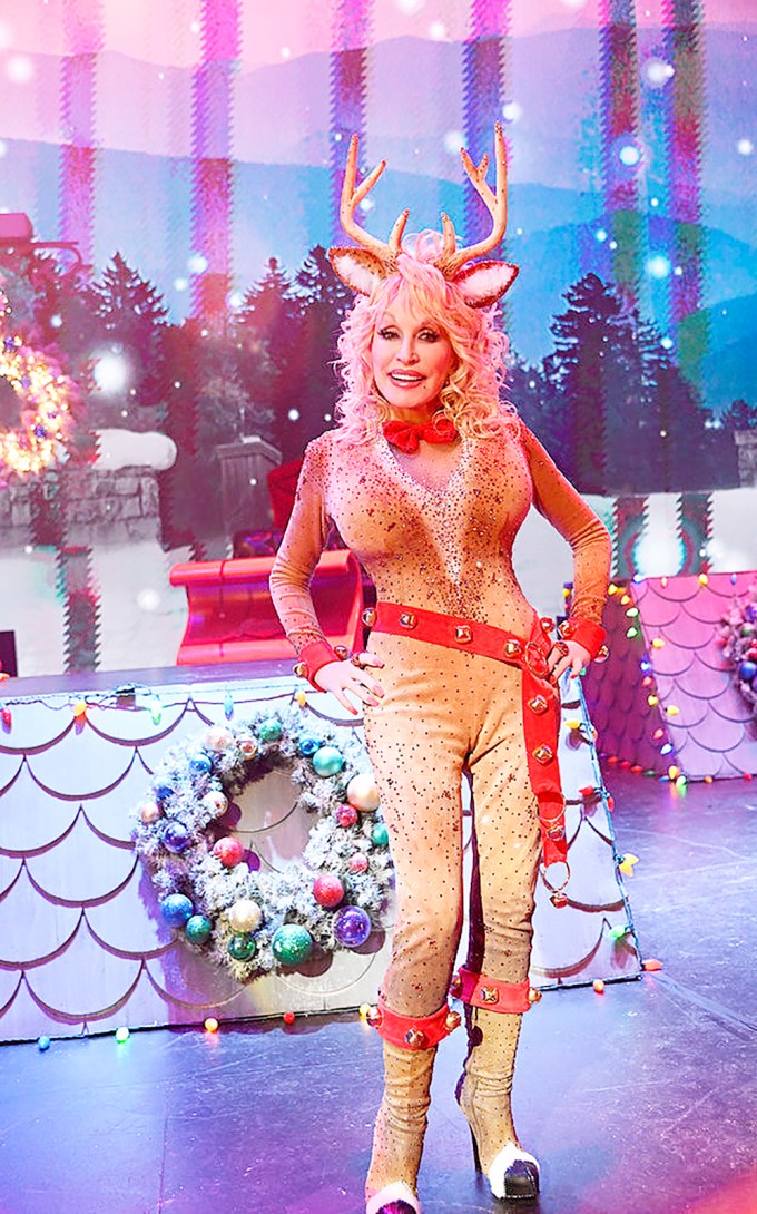 Dolly Parton In Reindeer Costume