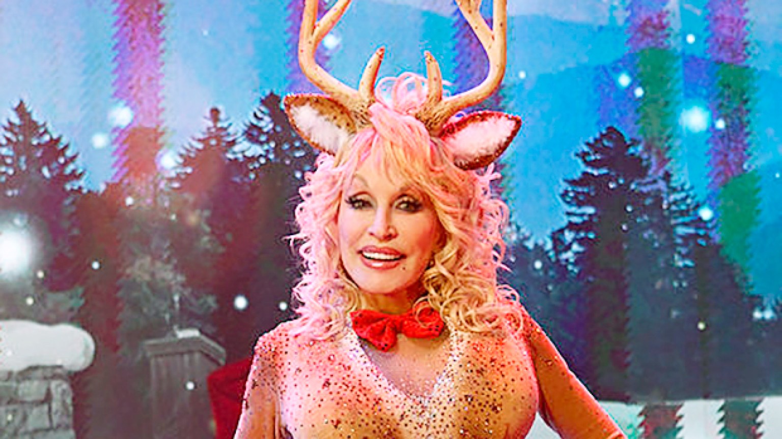 Dolly Parton Rocks Reindeer Costume In ‘Mountain Magic Christmas