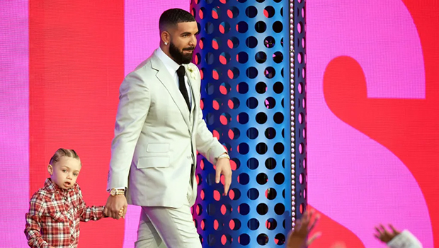 Drake & Son Adonis, 5, Sit Courtside At Raptors Game After Rapper Shows Off His Boy’s Basketball Skills