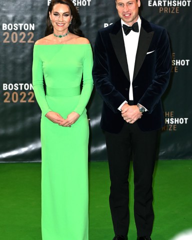 Catherine Princess of Wales and Prince William
Prince William and Catherine Princess of Wales visit to The Earthshot Prize Awards, MGM Music Hall at Fenway, Boston, Massachusetts, USA - 02 Dec 2022
The final engagement of The Prince and Princess' trip to Boston will see them attend the second annual Earthshot Prize Awards Ceremony at the MGM Music Hall at Fenway, during which the 2022 Winners will be unveiled.