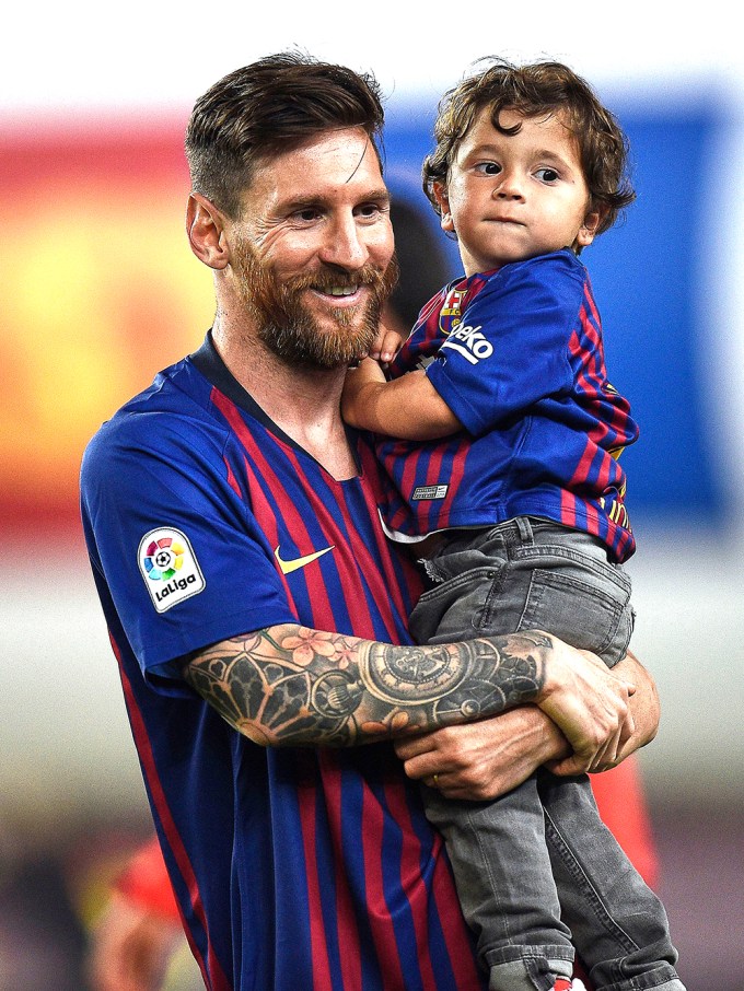 Lionel Messi & Mateo In 2018