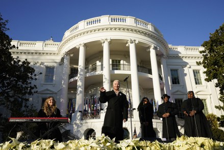 English singer Sam Smith performs in a ceremony with President Joe Biden to sign the Respect for Marriage Acton the South Lawn of the White House in Washington on December 13, 2022.
Joe Biden signs the Respect for Marriage Acton - Washington, United States - 13 Dec 2022