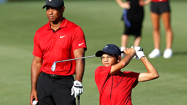 Tiger Woods and his son Charlie