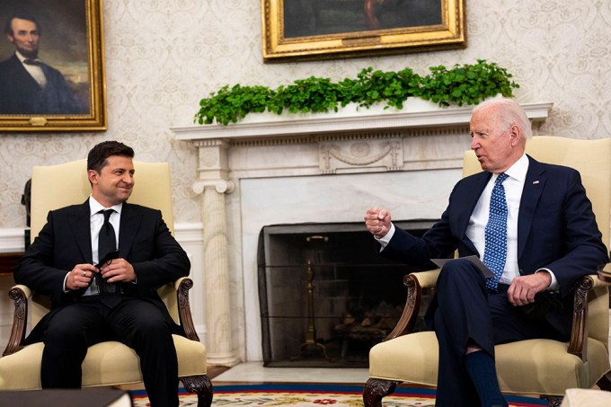 Volodymyr Zelenskyy & President Joe Biden In 2021