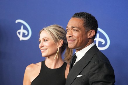  Amy Robach and TJ Holmes attends the 2022 ABC Disney Upfront astatine  Basketball City - Pier 36 - South Street connected  May 17, 2022 successful  New York City.2022 ABC Disney Upfront, New York City, United States - 17 May 2022