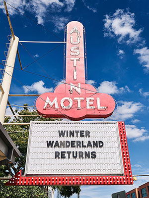 Winter Wonderland At The Austin Motel: Photos