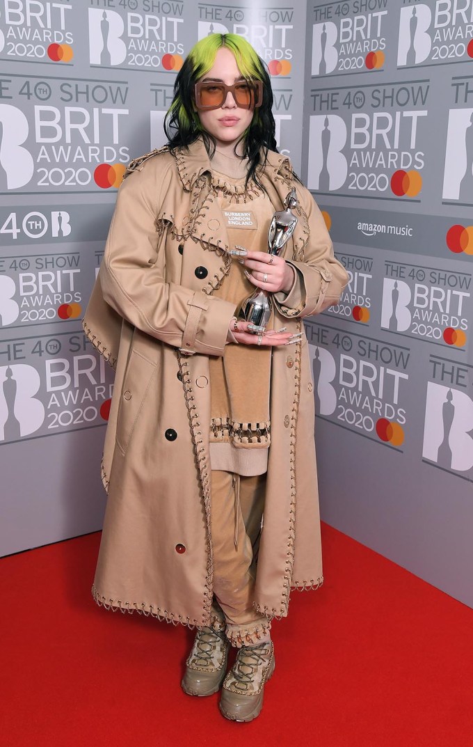 Billie Eilish at 2020 BRIT Awards