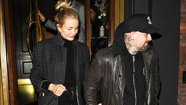 Cameron Diaz & Benji Madden Twin In Black In London Where She’s Filming New Movie: Rare Photos