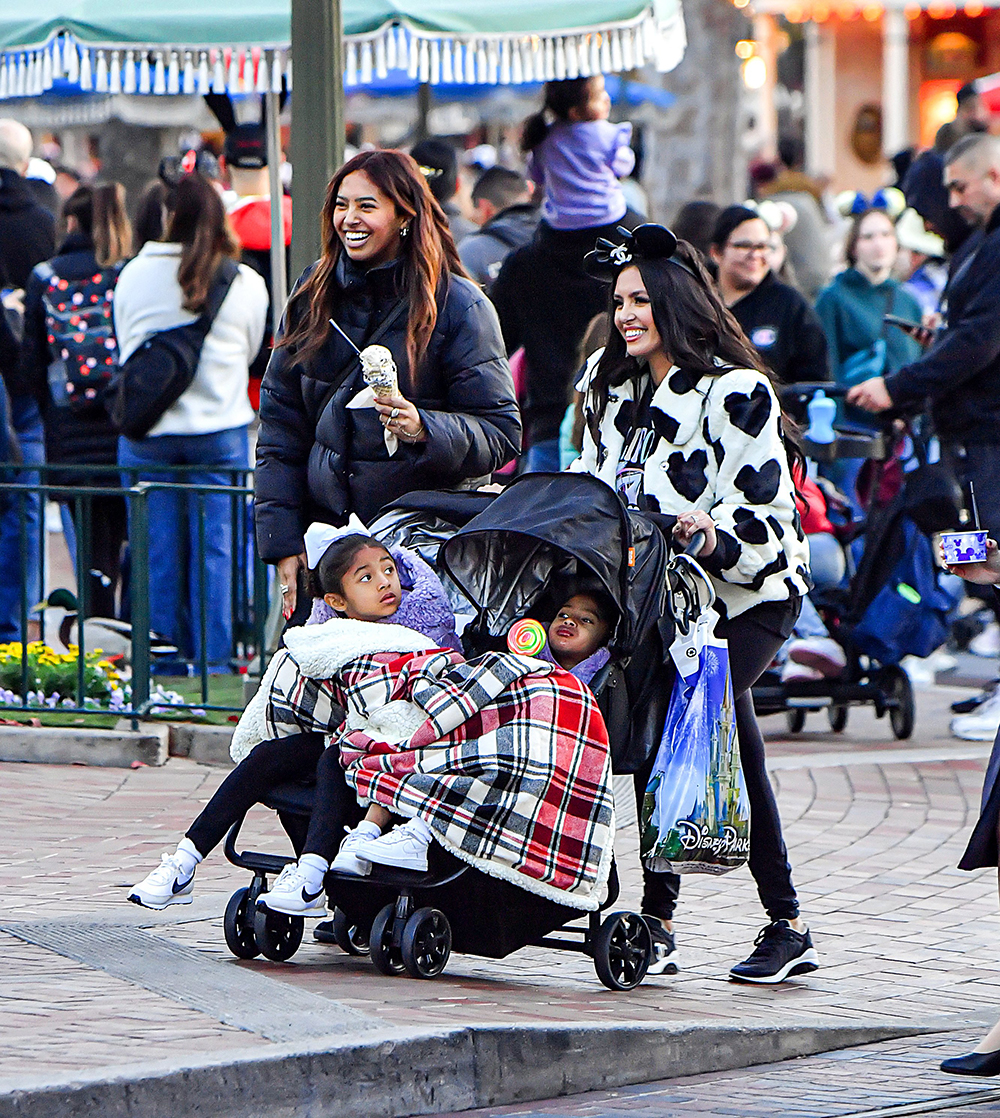 EXCLUSIVE: Vanessa Bryant & Daughters Are All Smiles As They Enjoy A Family Night At Disneyland In Anaheim, CA