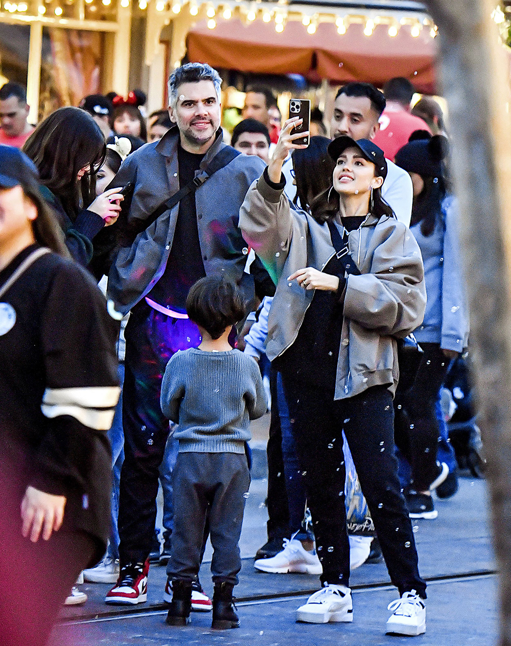 EXCLUSIVE: Jessica Alba & Husband Cash Warren Celebrate Their Son Hayes 5th Birthday At Disneyland With Family & Friends In Anaheim, CA