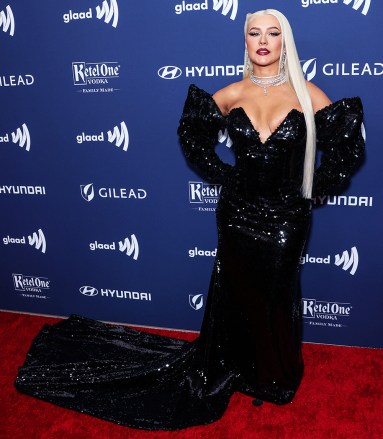 American singer, songwriter, actress and television personality Christina Aguilera arrives at the 34th Annual GLAAD Media Awards Los Angeles held at The Beverly Hilton Hotel on March 30, 2023 in Beverly Hills, Los Angeles, California, United States.
34th Annual GLAAD Media Awards Los Angeles, The Beverly Hilton Hotel, Beverly Hills, Los Angeles, California, United States - 30 Mar 2023