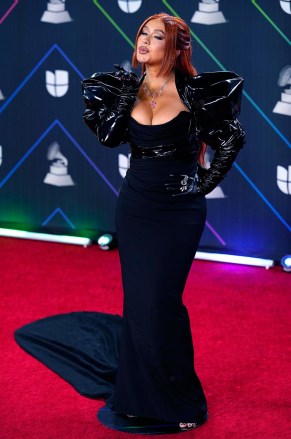 Christina Aguilera arrives at the 22nd annual Latin Grammy Awards, at the MGM Grand Garden Arena in Las Vegas
2021 Latin Grammy Awards - Arrivals, Las Vegas, United States - 18 Nov 2021