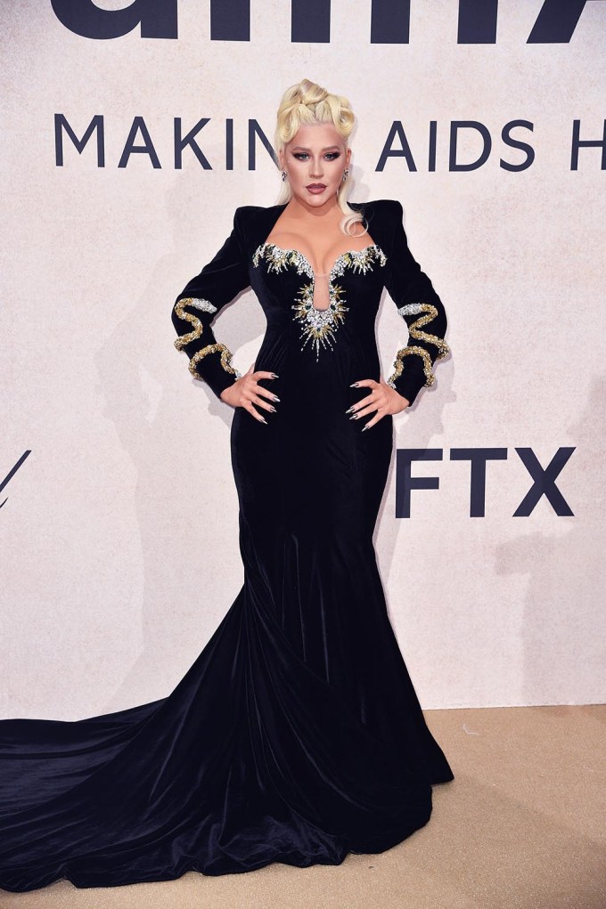 Christina Aguilera at the amfAR Gala Cannes 2022