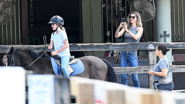 Gisele Bundchen proudly snaps photos of her daughter Vivian, 10, during a riding lesson after divorce from Tom Brady