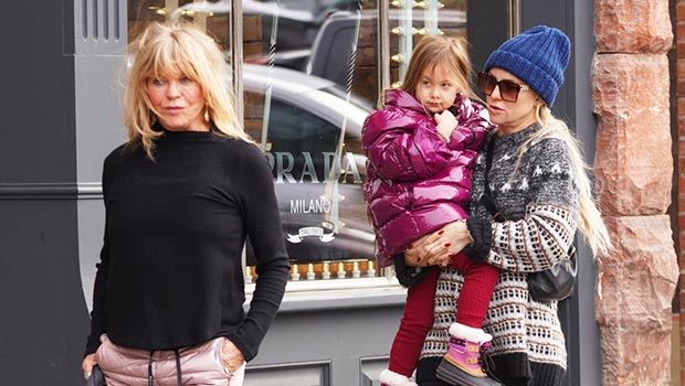 Kate Hudson und Mutter Goldie Hawn shoppen mit Tochter Rani Rose, 4, in Aspen: Bilder