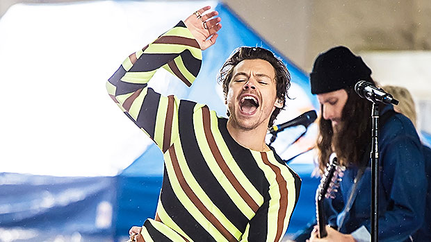 Harry Styles Hilariously Rips Glittering Jumpsuit While High Kicking Onstage