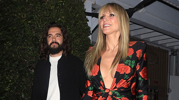 Heidi Klum, 49, Sizzles In Plunging Rose Catsuit As She Holds Hands ...