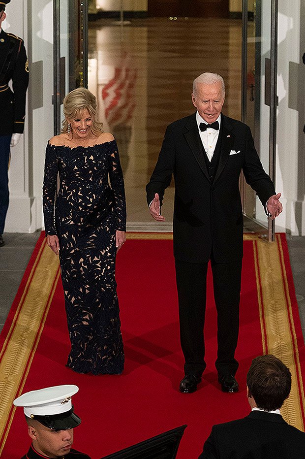 Jill Biden Stuns In A Black Gown For Joe Biden s State Dinner