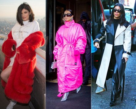 Kendall & Kylie Jenner Rock Long Coats For Dinner In Aspen: Photos ...