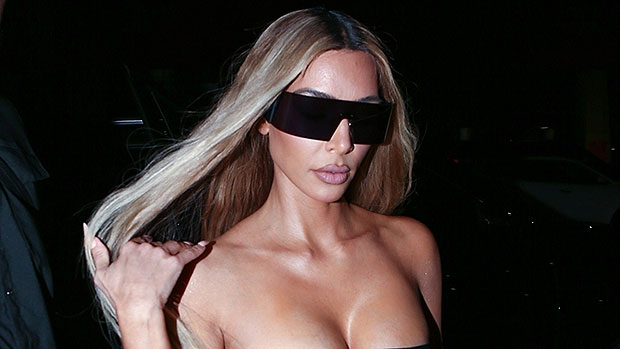 Kim Kardashian Slays In Strapless Bikini Top In 1st Photos Since Kanye West Divorce Finalized