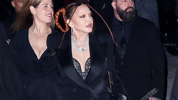 Madonna Rocks Black Lingerie & Blazer Dress For Art Basel: Photo – Hollywood Life