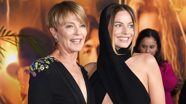 Margot Robbie Stuns In Cutout Mini Dress With Look-Alike Mom For ‘Babylon’ Premiere