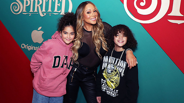 Mariah Carey ist festlich in einem karierten Kleid für den Boxing Day mit den 11-jährigen Zwillingen und Bryan Tanaka