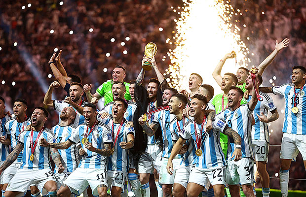 Lionel Messi Celebrates 2022 World Cup Win with Sons' Embrace