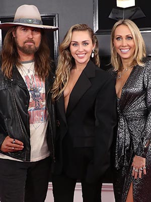 Miley, Tish, and Billy Ray Cyrus