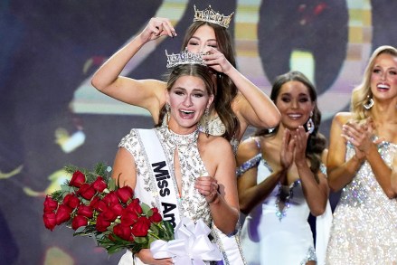 Miss Wisconsin 2022 Grace Stanke, center, is crowned as Miss America 2023 by Miss America 2022 Emma Broyles, behind center, at the conclusion of the Miss America competition at the Mohegan Sun casino, in Uncasville, Conn
Miss America, Uncasville, United States - 15 Dec 2022