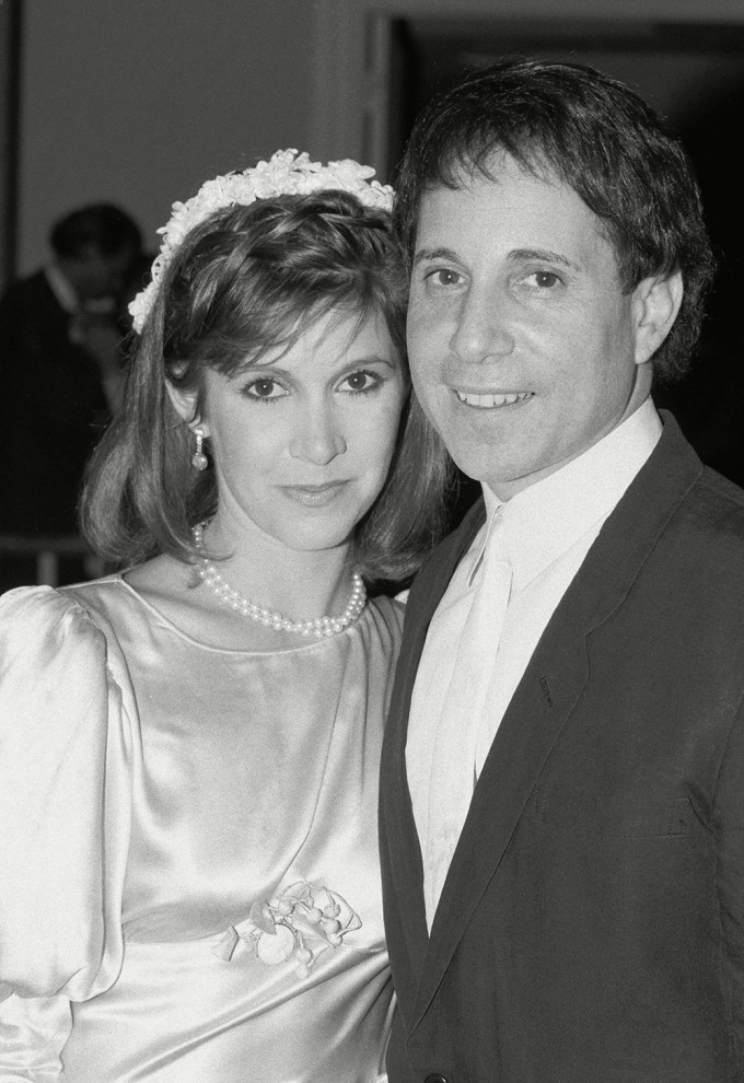 Paul Simon & Carrie Fisher At Their Wedding