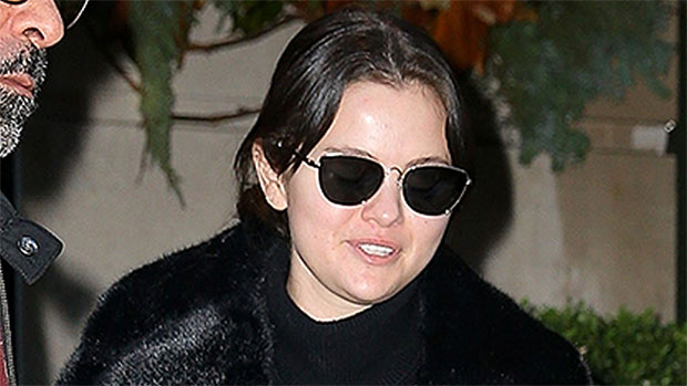 Selena Gomez Goes Makeup-Free & Wears Fur Coat In NYC