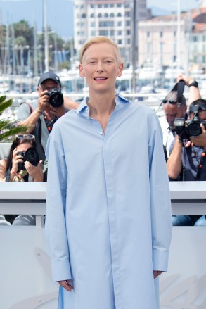 Photocall for "Three Thousand Years Of Longing (Trois Mille Ans A T'Attendre)" during the 75th annual Cannes film festival at Palais des Festivals on May 21, 2022 in Cannes, France. 21 May 2022 Pictured: Tilda Swinton. Photo credit: KCS Presse / MEGA TheMegaAgency.com +1 888 505 6342 (Mega Agency TagID: MEGA860142_028.jpg) [Photo via Mega Agency]