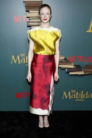 Actor Andrea Riseborough attends a special screening of Roald Dahl's "Matilda the Musical" at the Park Lane Hotel, in New York
NY Special Screening of "Matilda the Musical", New York, United States - 07 Dec 2022