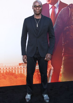 Actor Lance Reddick arrives at the Los Angeles premiere of 