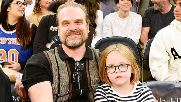 David Harbour Bonds With Wife Lily Allen’s Daughter Marnie, 9, During NBA Game In NYC