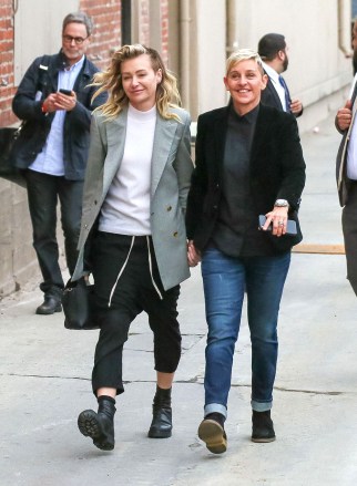 Portia de Rossi and Ellen DeGeneres 'Jimmy Kimmel Live!'  TV show, Los Angeles, USA - 10 Dec 2018