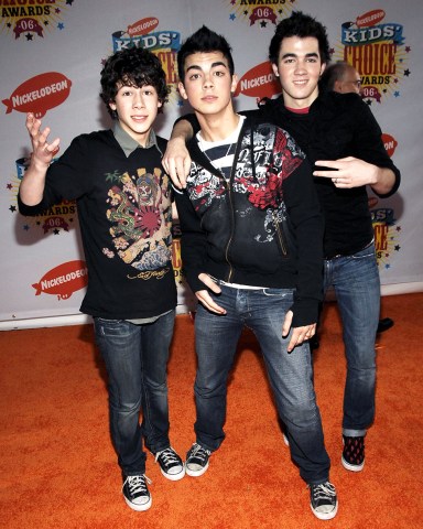 The Jonas Brothers - Nick Jonas, Joe Jonas and Kevin Jonas2006 Kids Choice Awards, Los Angeles, America - 01 Apr 2006