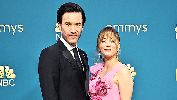 Kaley Cuoco Stuns in Pink Mini Dress for 'Magic' Baby Shower With Tom Pelphrey: Pics